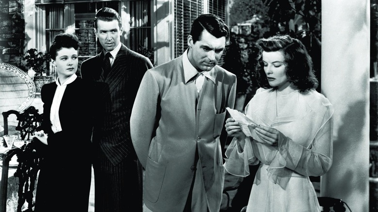 Katharine Hepburn and James Stewart in The Philadelphia Story
