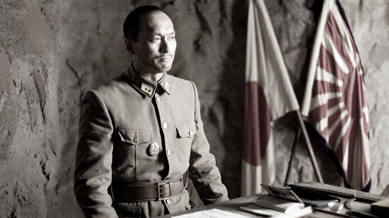 General Tadamichi Kuribayashi standing at a table in Letters from Iwo Jima