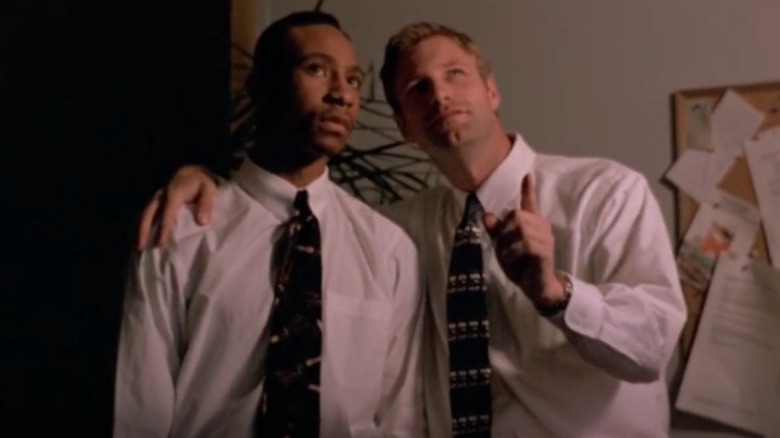 Men in white shirts