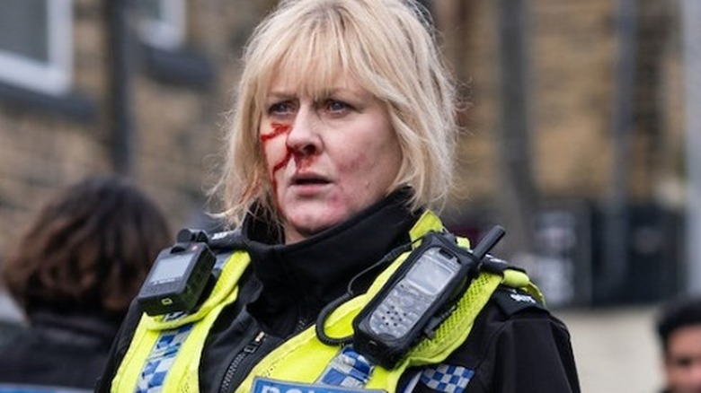 Sarah Lancashire bloody