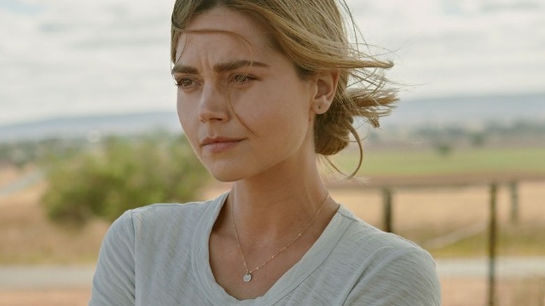 Jenna Coleman staring intently
