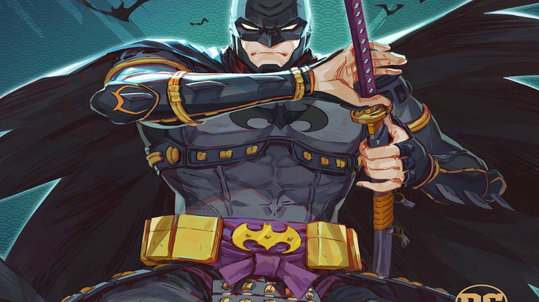 Batman brandishing sword