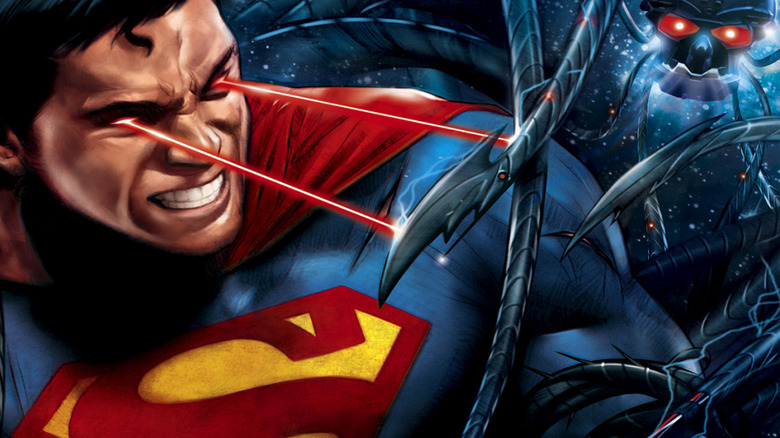 Superman fighting Brainiac