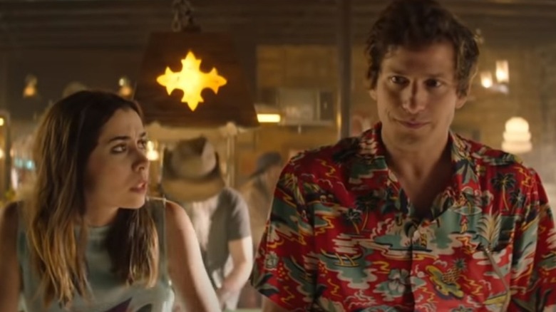 Cristin Milioti and Andy Samberg in "Palm Springs"