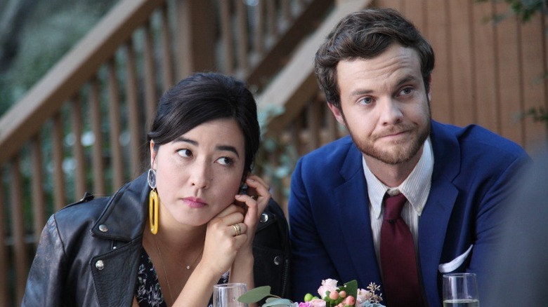 Maya Erskine and Jack Quaid in "Plus One"