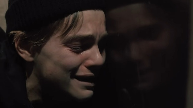 Leonardo DiCaprio crying