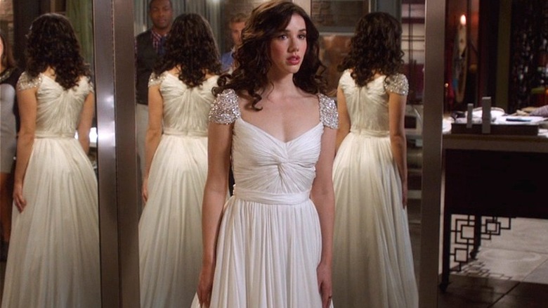 Jane by Design: Jane Quimby modeling a wedding dress