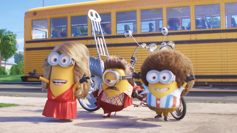 70s outfits school bus minions the rise of gru
