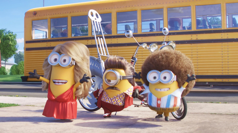 70s outfits school bus minions the rise of gru