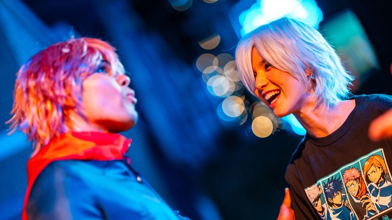 Some Jujustsu Kaisen fans cosplay at Universal Fan Fest Nights