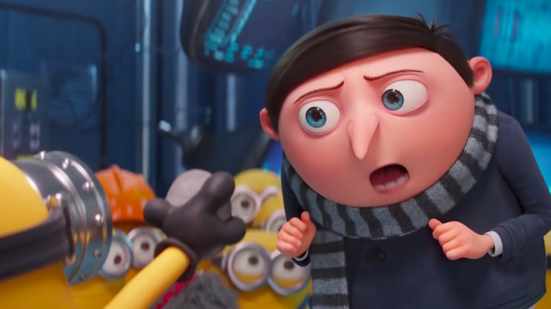Gru scolding a Minion