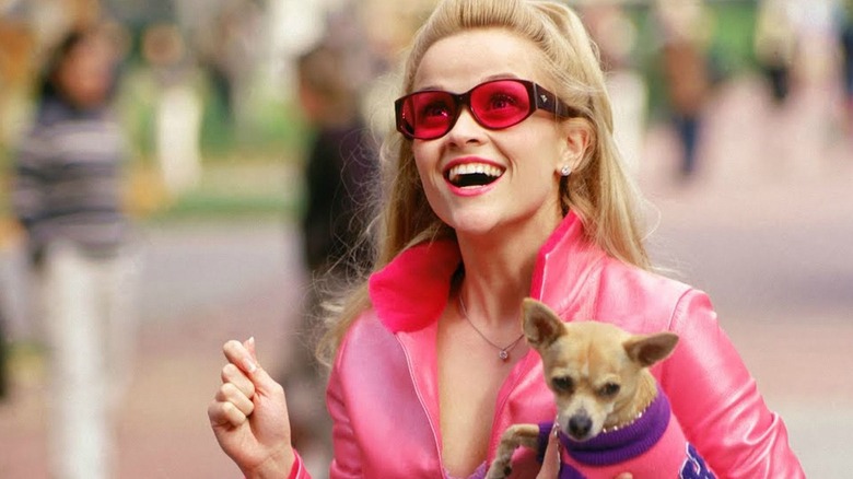 Elle Woods and Bruiser, happy