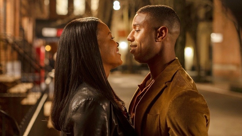 Chanté Adams and Michael B. Jordan getting cozy in A Journal for Jordan