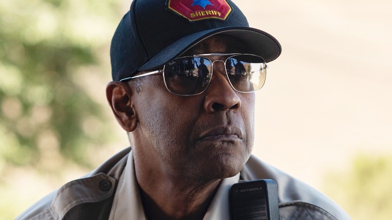 Denzel Washington wearing sunglasses