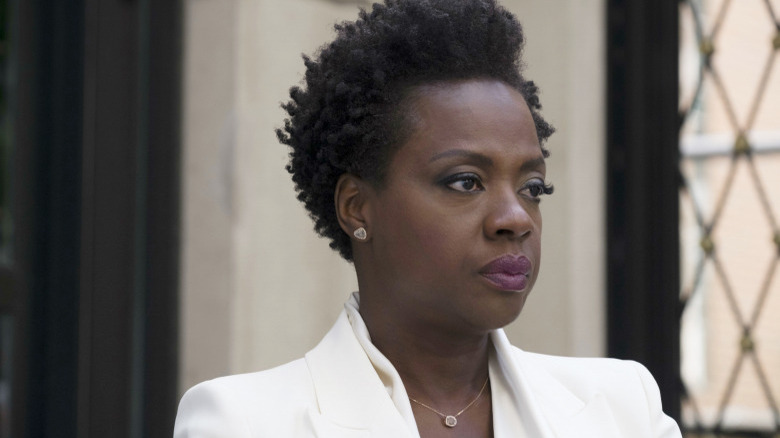 Viola Davis looking serious in Widows
