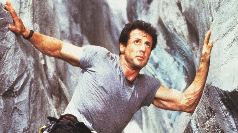 Sylvester Stallone rock climbing