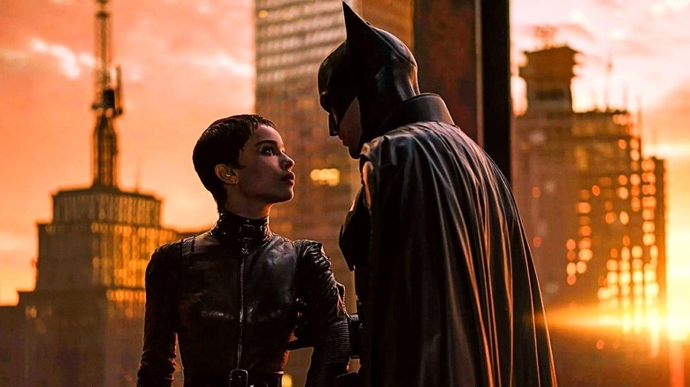 Robert Pattinson and Zoë Kravitz in The Batman