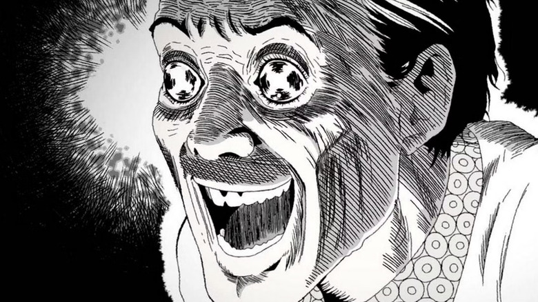 Mr. Saito laughing wildly in Uzumaki