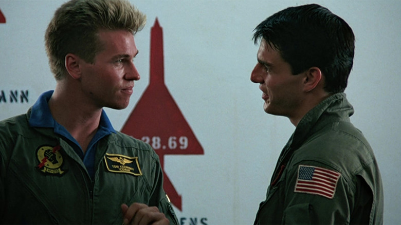 Val Kilmer and Tom Cruise in Top Gun