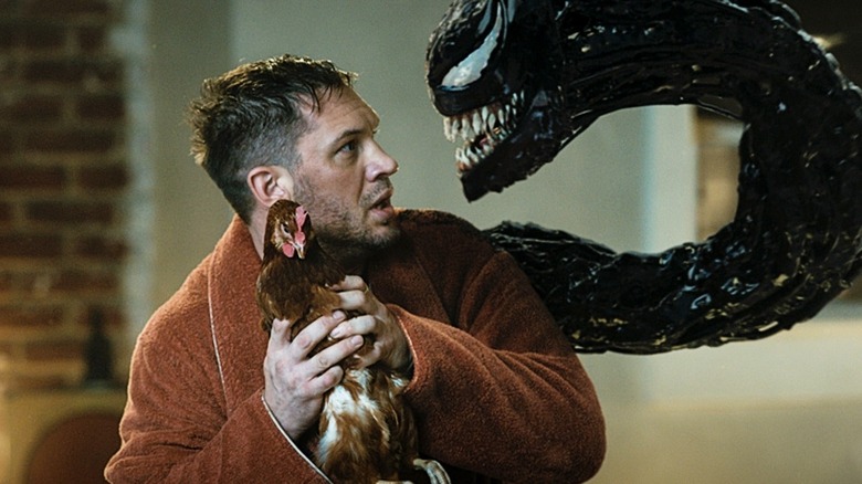 Ed Hardy stars as journalist Eddie Brock who becomes host to an alien symbiote in the "Venom" film series