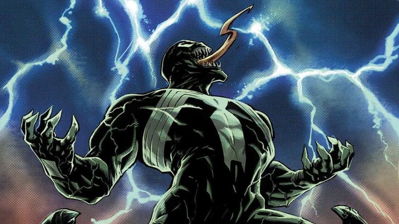 Venom screams in lightning