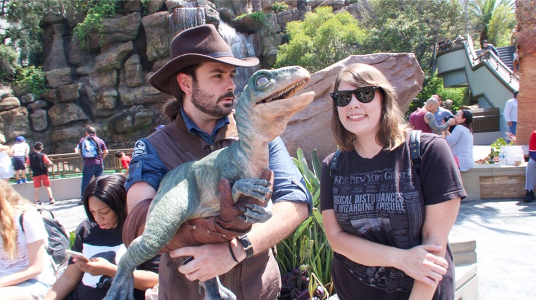 Jurassic World baby raptor dinosaur encounter