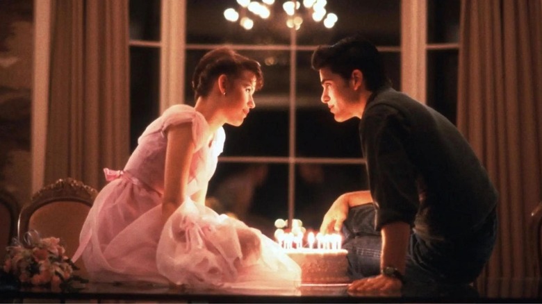 Molly Ringwald and Michael Schoeffling in Sixteen Candles