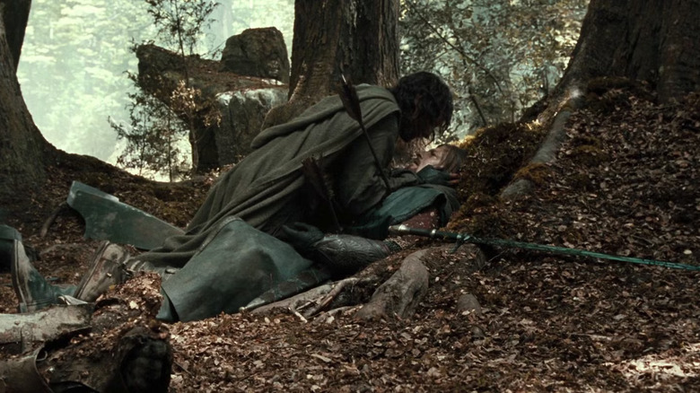 Aragorn lays Boromir to rest in The Lord of the Rings: The Fellowship of the Ring