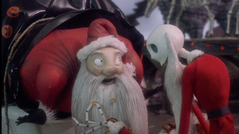 Santa Claus and Jack Skellington in The Nightmare Before Christmas