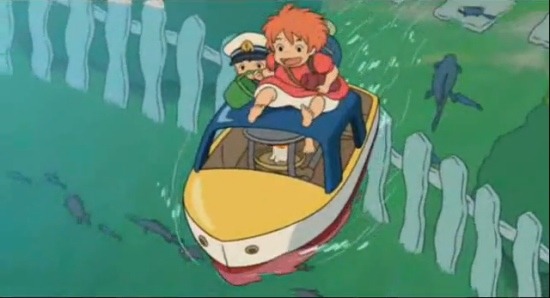 Ponyo on a boat