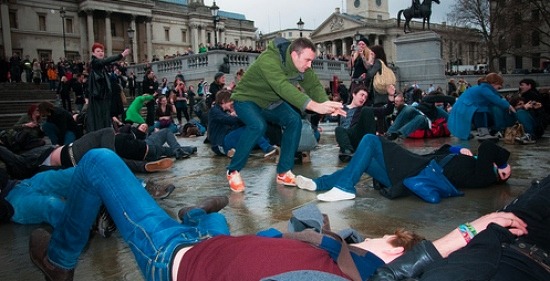 Spaced Gunfight flashmob