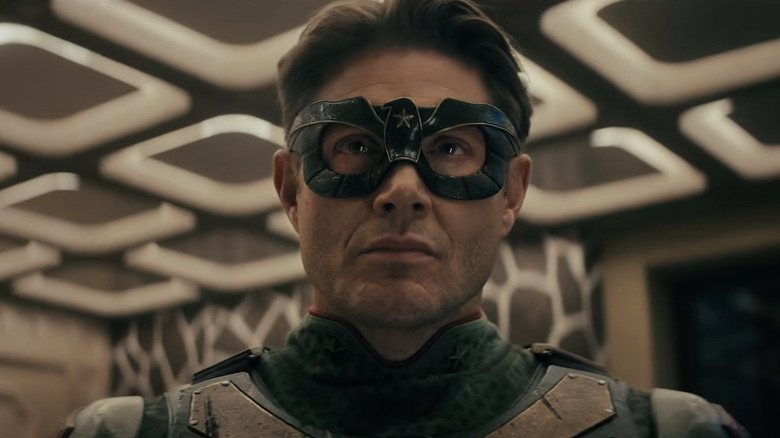 Soldier Boy wearing a mask in Vought Rising