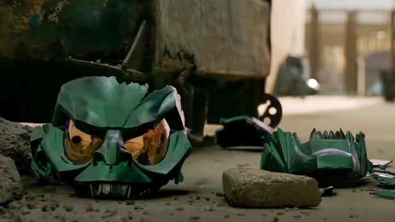 Smashed Green Goblin mask