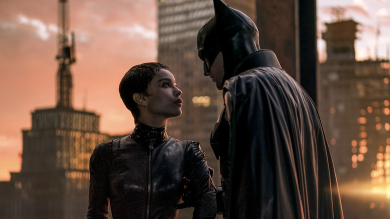 Robert Pattinson and Zoe Kravitz in The Batman