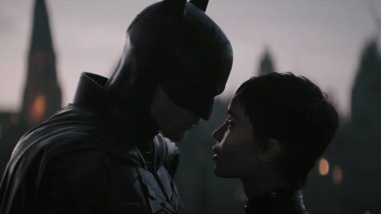 Robert Pattinson and Zoe Kravitz in The Batman