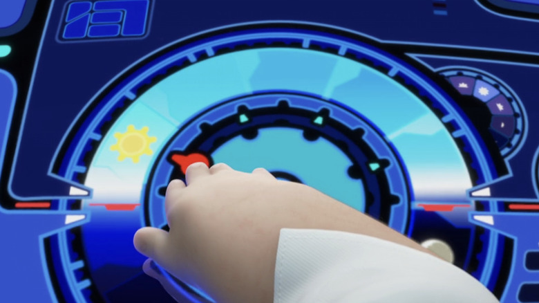 hand dial computer sun