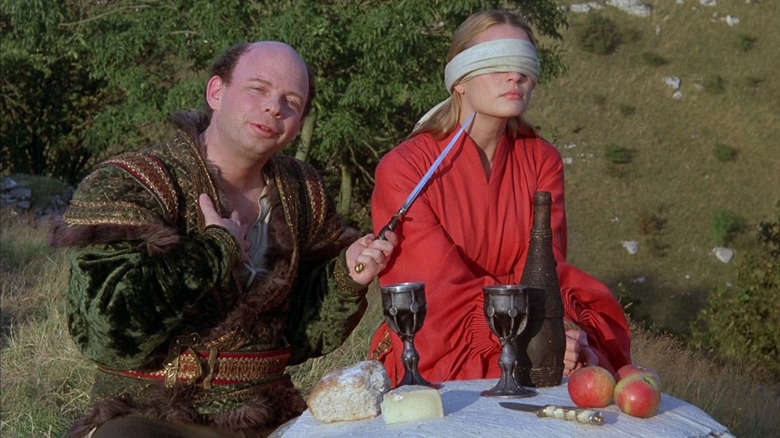 Vizzini and Buttercup in The Princess Bride