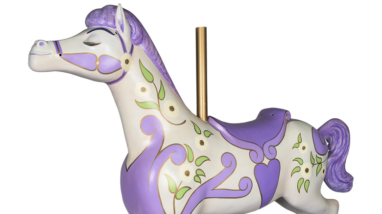 Mary Poppins' carousel horse from Disney100: The Exhibition