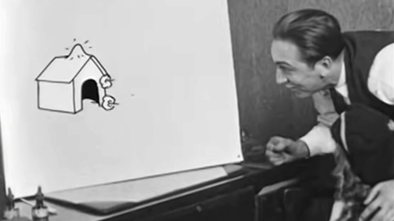 Walt Disney with Virginia Davis in Alice's Wonderland