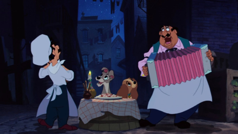Bill Thompson, Larry Roberts, Barbara Luddy, and George Givot in Lady and the Tramp