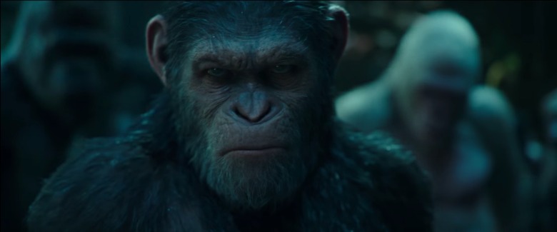 War for the Planet of the Apes beach ceasar angry