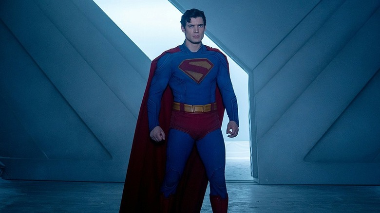 David Cornsuim in the role of Superman stands in the isolation castle in Superman