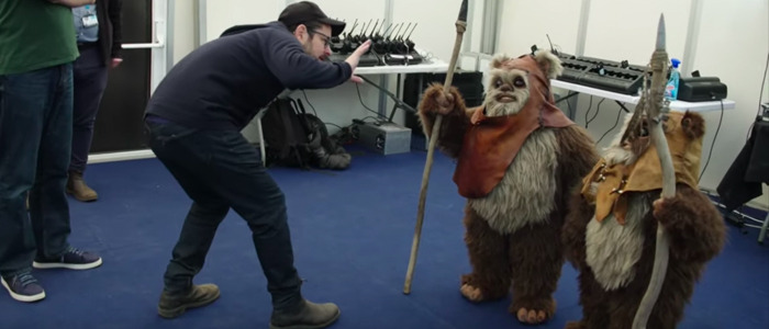 The Rise of Skywalker behind the scenes Ewok