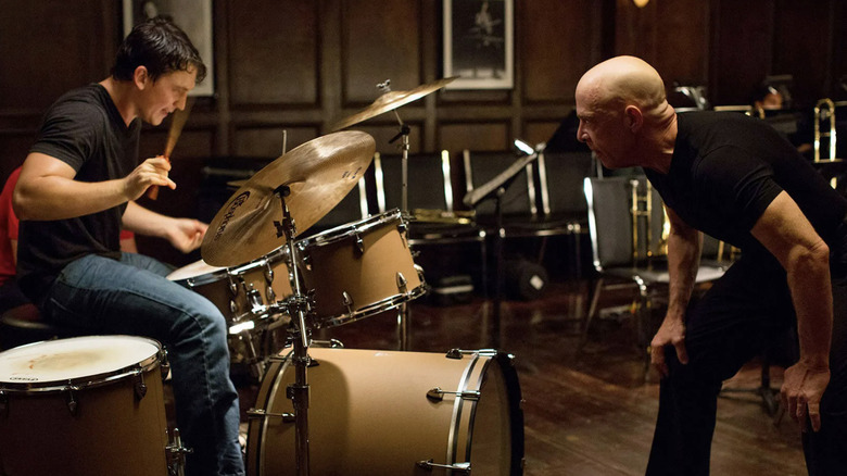 Miles Teller and J.K. Simmons in Whiplash