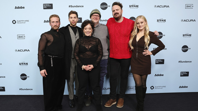 The cast of Touch Me with director Addison Heimann