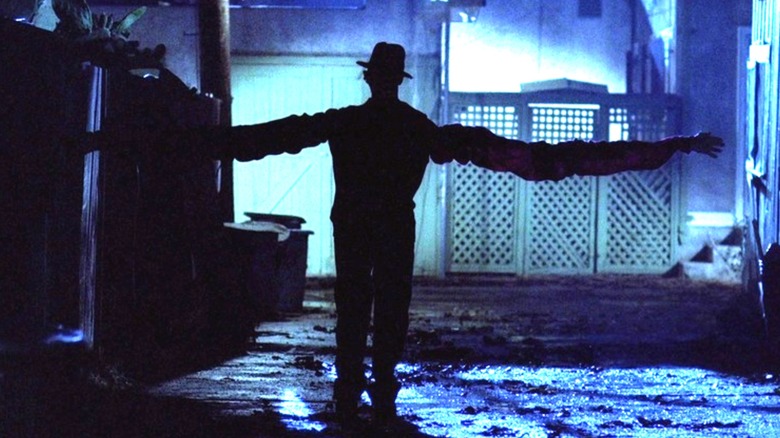 The shadow of Freddy Krueger (Robert England) in "A Nightmare on Elm Street."