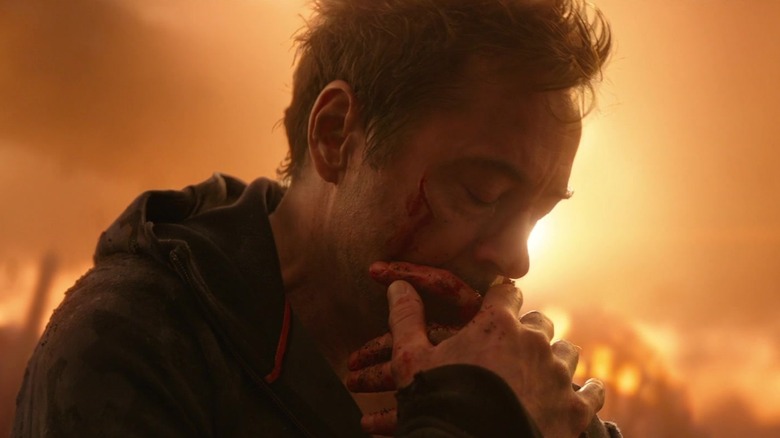 Robert Downey Junior in the role of Tony Stark sitting, was avoided after Spider-Man, in Avengers: Infinity War