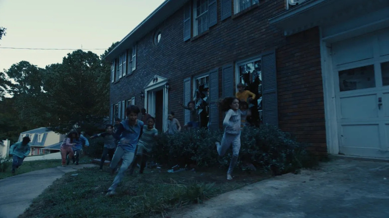 Kids throwing themselves out of windows chasing Gladys in Weapons