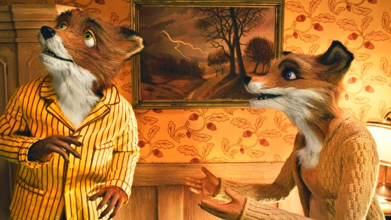 Two stop motion foxes