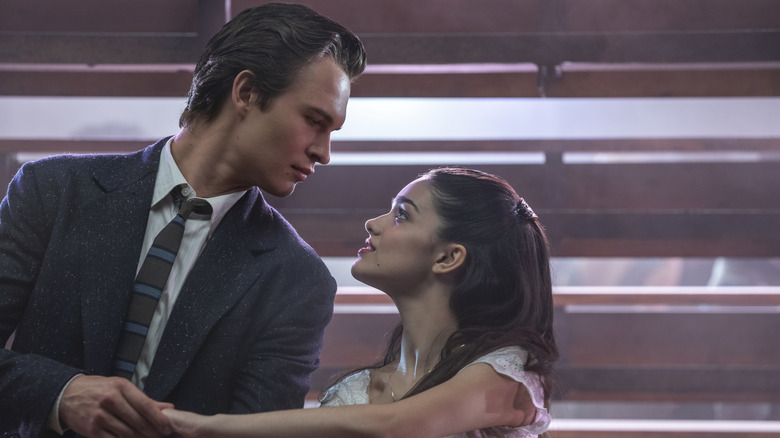 Ansel Elgort and Rachel Zegler as Tony and Maria in Steven Spielberg's West Side Story